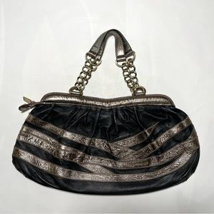 CYNTHIA ROWLEY Black and Metallic Purse